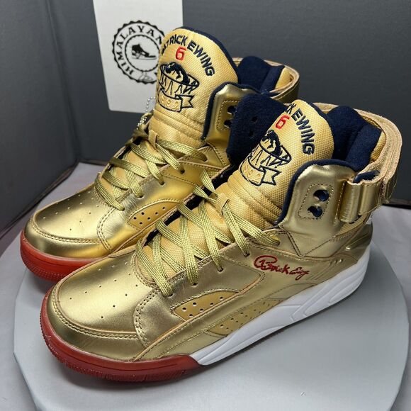 Patrick Ewing Athletic 33 HI OG ‘Gold Medal’ Basketball 1EW90151-732 Men Sz 10.5